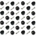 Cutting Board Feet with Stainless Screws, Black...