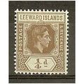 Leeward Islands KGVI 1938 ¼d Brown Mounted Mint...