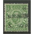 GB 1912 KGV 1/2d Green Wmk 103 SG 347 Kensingto...