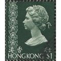 HONG KONG, Queen Elizabeth II, green-black 1973...