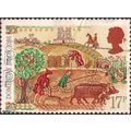 GB, Peasants working in Fields, brown 1986, 17p...