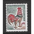 FRANCE 1962 GALLIC COCK 30c RED GREEN & BROWN S...
