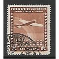 CHILE 1934 AIR 6p BROWN NORTHROP ALPHA MONOPLAN...