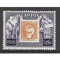 PHILIPPINES 1954 STAMP CENTENARY 5c VIOLET & OR...