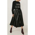 COAST PU Black Pleated Midi Skirt - NEW (RARE &...