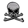 Skull and Crossbones Iron On Patch Biker Horror...