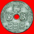 OCCUPATION BY GERMANY:BELGIUM★25 CENTIMES 1946 ...
