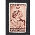 Turks & Caicos Is. - 1948 - 1d Royal Silver Wed...