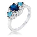 1.3Ct Rhodium and Hematite Plated Shades of Blu...