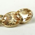 Champagne CZ, 14KY Gold Leverback Earrings, E101