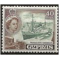 Cyprus 1955 SG182 40m Deep Green & Sepia Mounte...