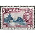 St Lucia 1948 SG136 2/- Blue & Purple Mounted M...