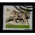 TANZANIA 1980 WILDLIFE 80c LEOPARD SG 312 FINE ...