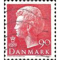 DENMARK, Queen Margrethe II, red 1974, 90ore, #4
