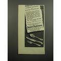 1952 James Robinson Queen Anne Pattern Flatware Advertisement