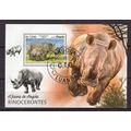 Angola 2018 bloc Ceratotherium simum OBLITERE (...