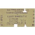B.R.B. Edmondson Multiprinter Ticket - London L...