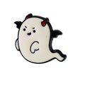 Ghost Pin Badge Enamel Collectable Comic Style ...