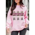 Pink Christmas Nutcracker Graphic Pullover Swea...