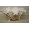 VINTAGE MILK GLASS ' CENTERPIECE BOWL ' FOOTED ...