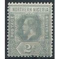 Northern Nigeria 1912 SG42 2d Grey Mounted Mint...