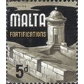 MALTA, History, Fortifications, black 1970, 5d