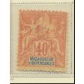 Madagascar Stamp Scott #42, Mint Hinged, Damage...