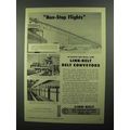 1950 Link-Belt Belt Conveyors Ad - Non-Stop Fli...