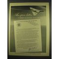 1958 Royal Air Force Ad - An Open Letter