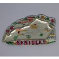 VTG State Souvenir KENTUCKY Gift MAP Figural Me...