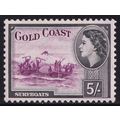 Gold Coast QEII 1952-54 5s Purple Black Boats S...
