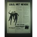 1988 Damart Thermolactyl Underwear Ad - Cold, me? Never!