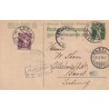 Switzerland 1918 7.5c postal card Zurich Basel ...