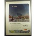 1951 TWA Airlines Ad - The flight before Christmas