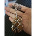 Interesting Pale Orange Glitter Pendant With Me...