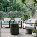 Round Metal Fire Column - Black - By Threshold