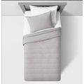 Twin Channel Jersey Kids' Comforter Set, Gray -...