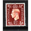 GREAT BRITAIN 1937 GEORGE VI 1 1/2d RED BROWN S...