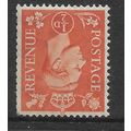 GREAT BRITAIN 1951 GEORGE VI 1/2d PALE ORANGE W...