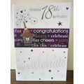 18th birthday card - HAPPY 18th BIRTHDAY - 25cm...