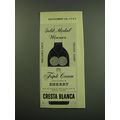 1949 Cresta Blanca Triple Cream California Sher...
