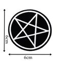 Iron On Patch Pentagram Sew Embroidered 6 cm x ...