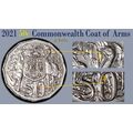 Australia 2021 50c Coat of Arms 'TWO DOTS' Vari...