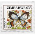 ZIMBABWE 2001 BUTTERFLIES SAPPHIRE FEMALE INSEC...
