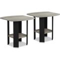 Furinno Simple Design End Table, 2-Pack, French...