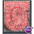 GB stamps 1902-10 KEV11 - 1d SG219 London 43
