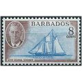 Barbados 1950 SG276 8c Bright Blue & Purple-Bro...