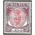 Perak 1955 SG142 30c Scarlet & Purple Mounted M...