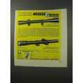 1965 Weaver Model V8 and V22 Scopes Ad - Versatile