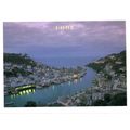 EAST AND WEST LOOE BY NIGHT, CORNWALL unused po...